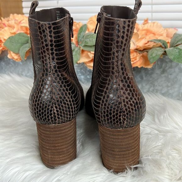 Kork-Ease Leyland Brown Snakeskin Ankle Boots Size 11 - Picture 4 of 11